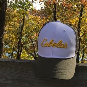 Cabela's White and Green Cap
